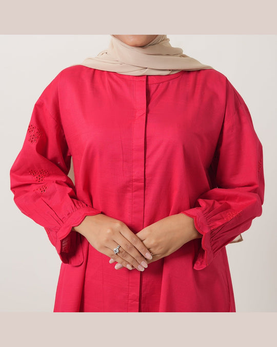 Women’s Stitched 2-Piece Cotton Co-Ord Set – Pink, Women Shalwar Suits, Eminent, Chase Value