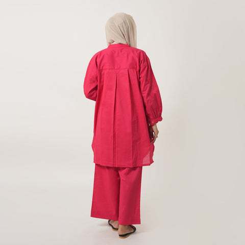 Women’s Stitched 2-Piece Cotton Co-Ord Set – Pink, Women Shalwar Suits, Eminent, Chase Value