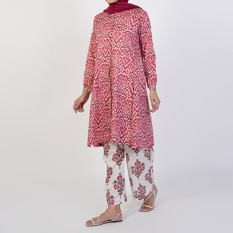 Eminent Women's Printed 02 PCS Suit - Maroon, Women Shalwar Suits, Eminent, Chase Value