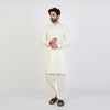 Eminent Men's Trim Fit Embroided ShalwarSuit - Off White