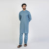 Eminent Men's Trim Fit Kurta Pajama - Denim Blue