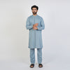 Eminent Men's Trim Fit Kurta Pajama - Blue