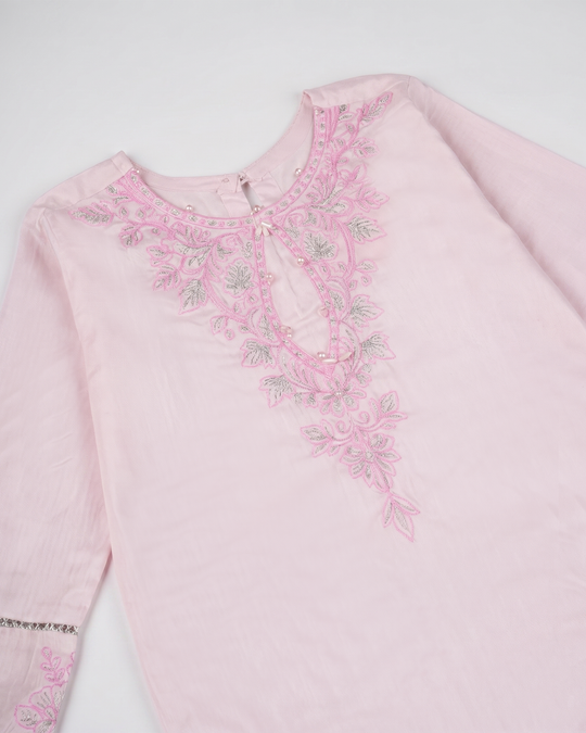 Girls' Signature Embroidered Dyed 2 Pc Suit