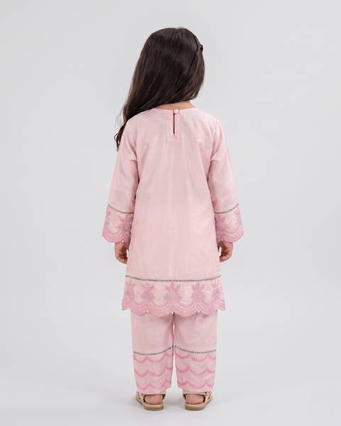 Girls' Signature Embroidered Dyed 2 Pc Suit