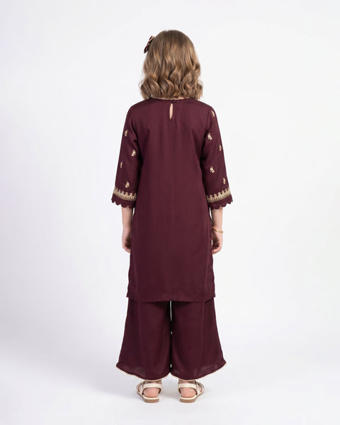 Girls' Signature Embroidered Dyed 2Pc Suit