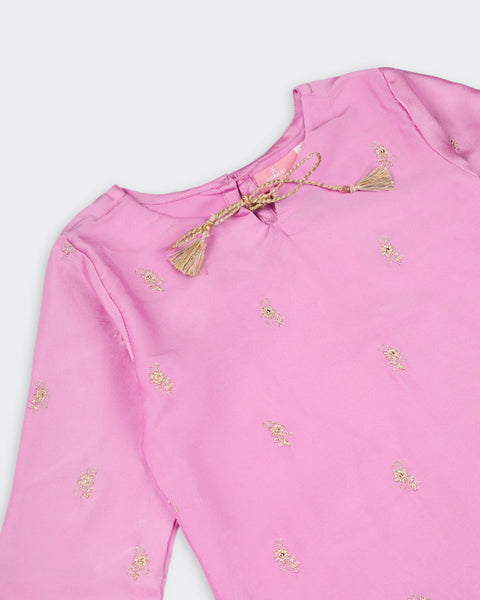 Girls' Signature Embroidered Dyed 2Pc Suit