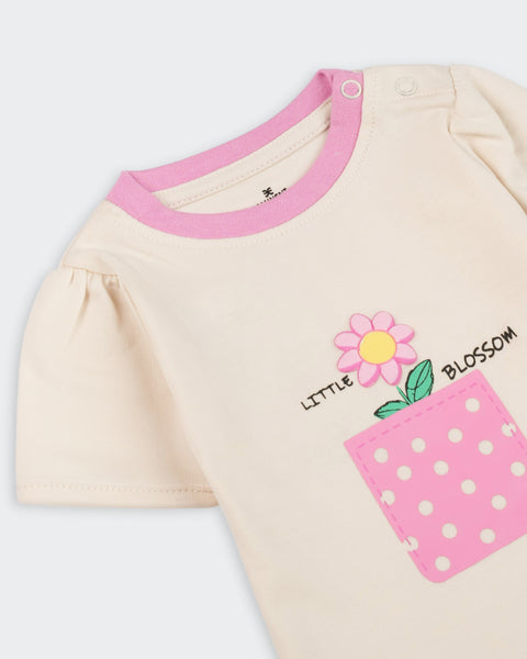 Newborn Girls' Interlock T-Shirt