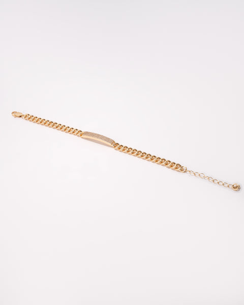 Women's Pave Bar Chain Bracelet