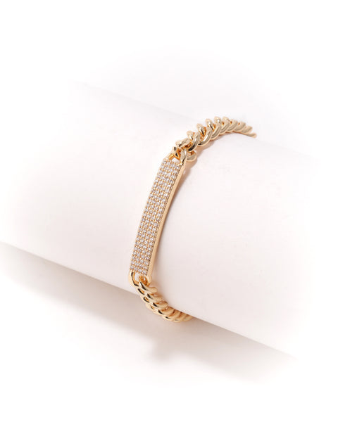 Women's Pave Bar Chain Bracelet