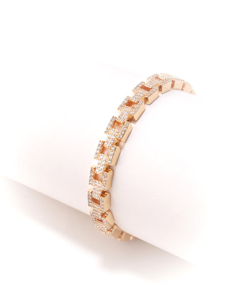 Women's Crystal Link Statement Bracelet