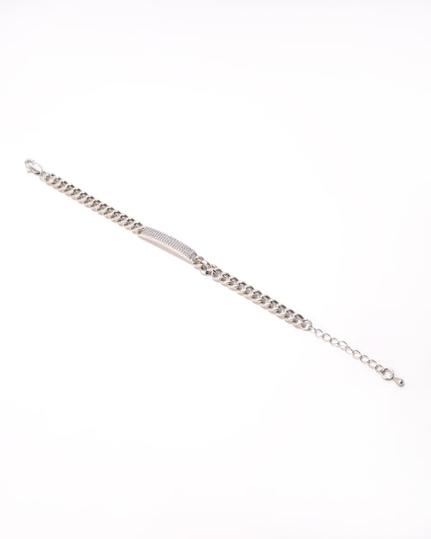 Women's Pave Bar Chain Bracelet