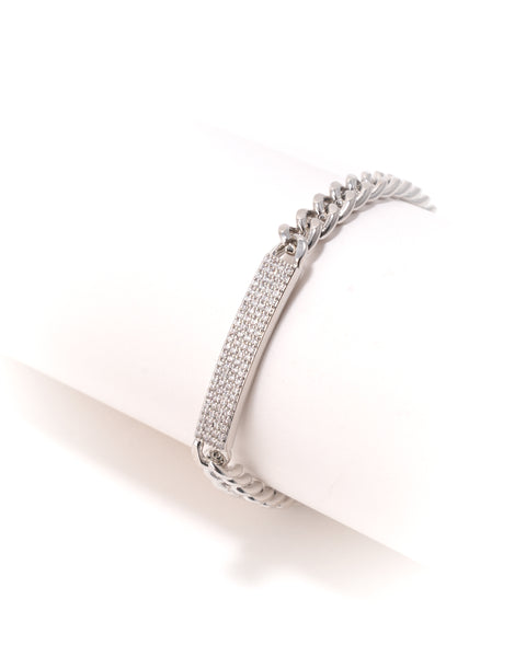 Women's Pave Bar Chain Bracelet
