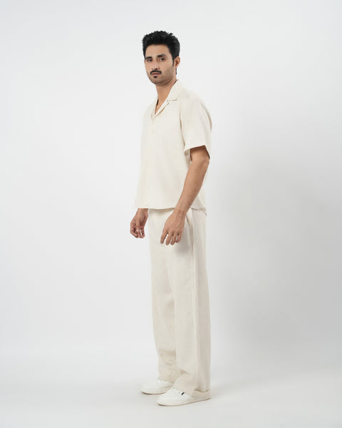 Men's Solid Polyester Co-ord Set