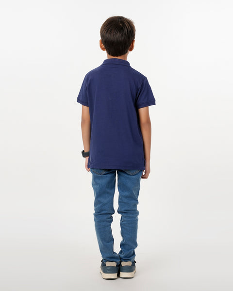 Eminent Boys Polo Half Sleeves T-Shirt - Navy Blue