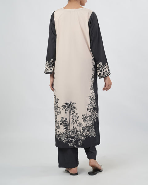 Women's Silk Printed Fusion Co-Ord Set