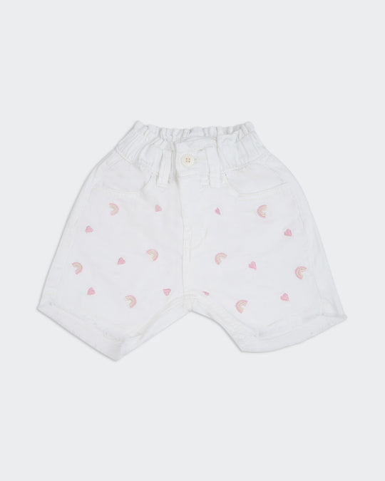 Newborn Girls Cotton Shorts