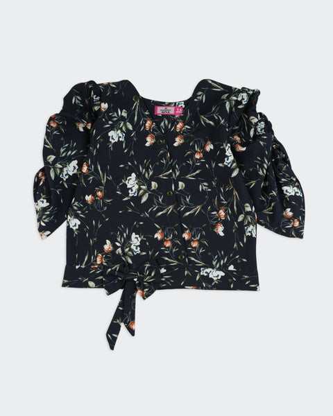 Girls' Textured Printed Co-Ord Set