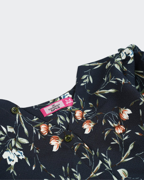 Girls' Textured Printed Co-Ord Set