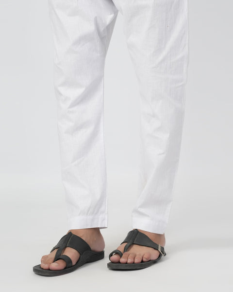 Eminent Women's High Rise Straight Fit Pajama- White