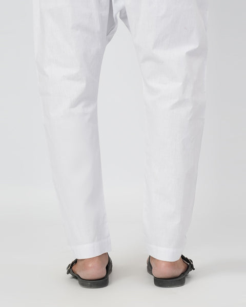 Eminent Women's High Rise Straight Fit Pajama- White