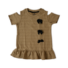 Eminent Girls Half Sleeves  Frock - Beige