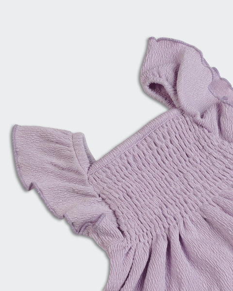 Solid Textured Frock