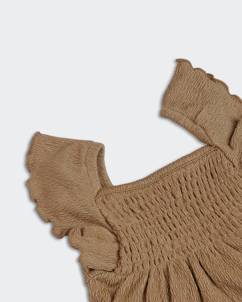 Solid Textured Frock