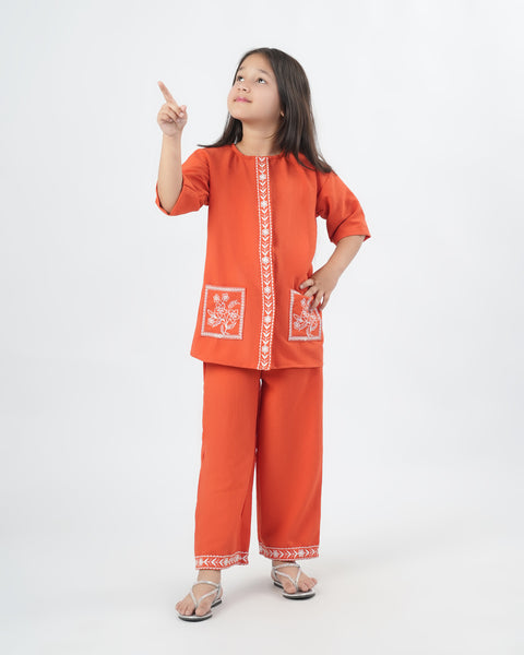 Girls' Embroidered Co-Ord Set
