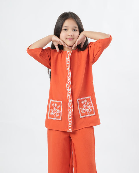 Girls' Embroidered Co-Ord Set