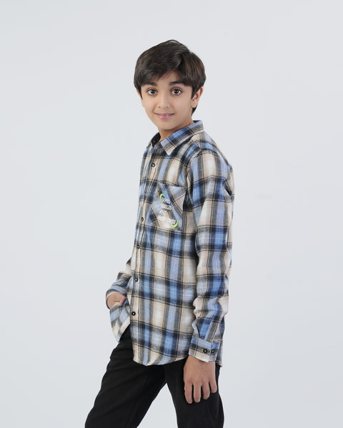 Eminent Boy Junior Casual Full Sleeves Shirt