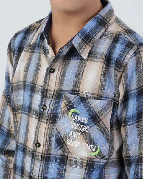 Eminent Boy Junior Casual Full Sleeves Shirt