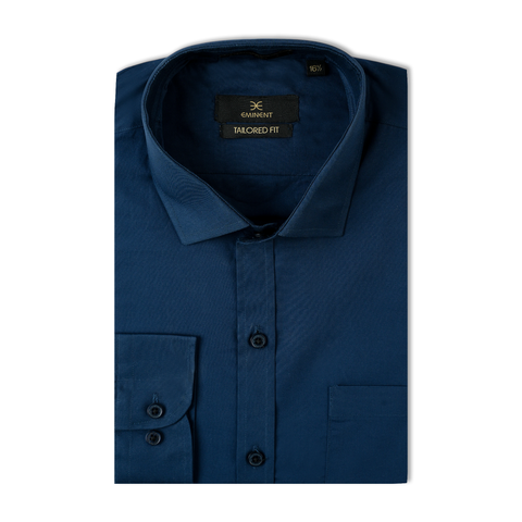 Eminent Men's Plain Formal Shirt - Navy Blue