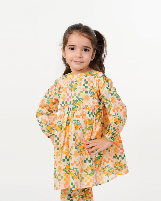 Eminent Girls Printed Stitched Shalwar Suit - Multi Color, Girls Shalwar Kameez, Eminent, Chase Value