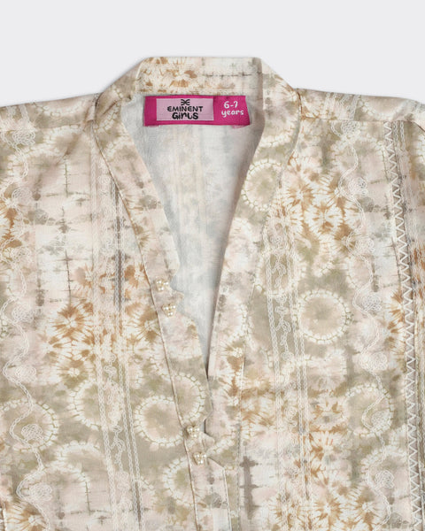 Girls' Printed Poplin 2 Pcs Suit