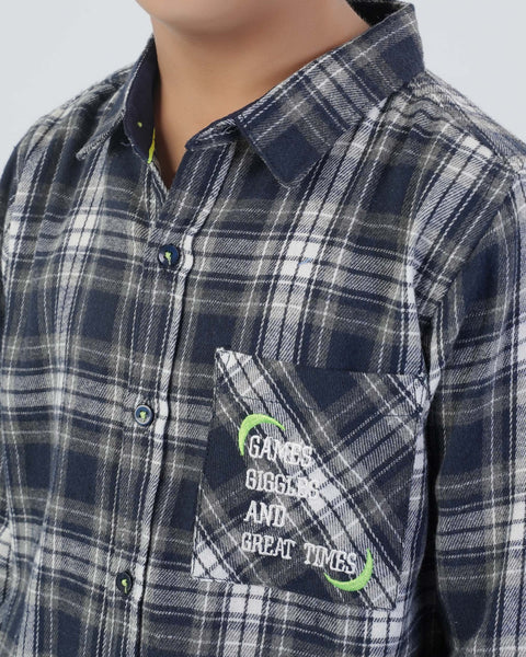 Eminent Boy Junior Casual Full Sleeves Shirt