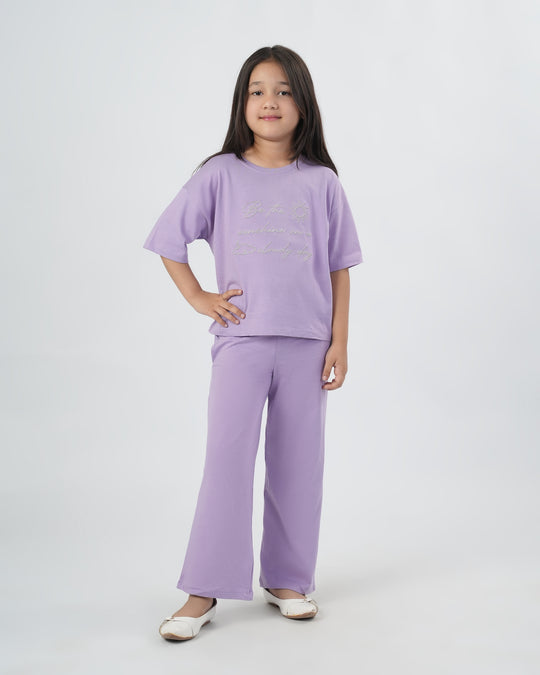 Embroidered Interlock Co-Ord Set