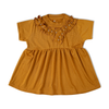 Eminent Girls Half Sleeves Frock - Mustard