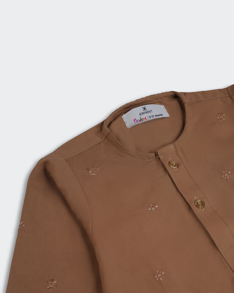 Newborn Boys' Embroidered Cotton Kurta Shalwar