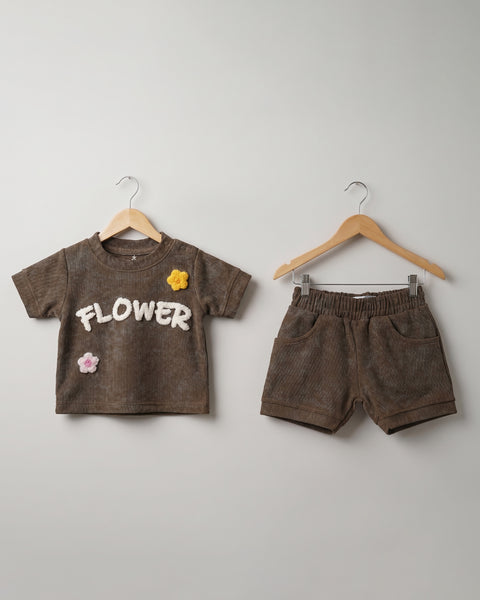 Newborn Girls Textured Co-ord Set