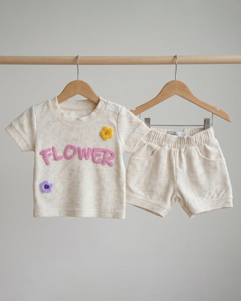 Newborn Girls Textured Co-ord Set