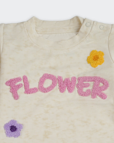 Newborn Girls Textured Co-ord Set