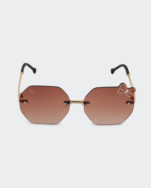 Rimless Octagon Sunglasses