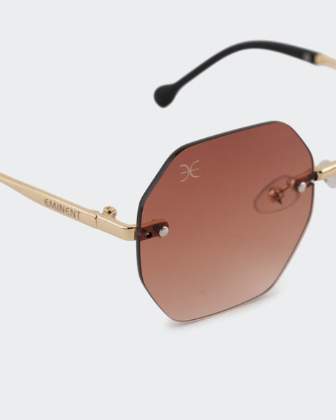 Rimless Octagon Sunglasses