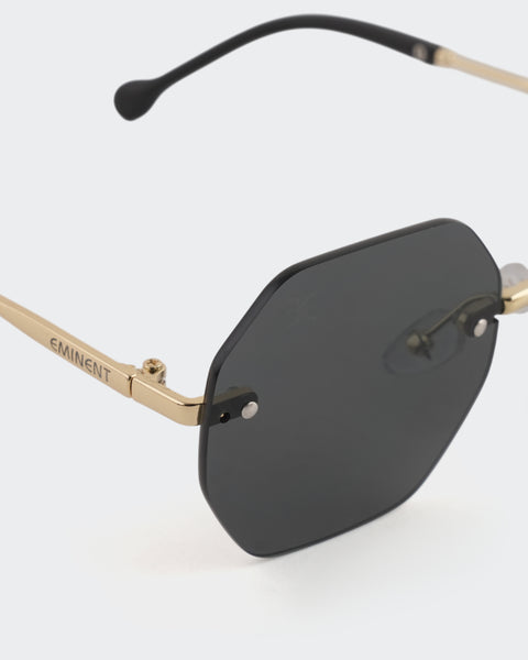 Rimless Octagon Sunglasses