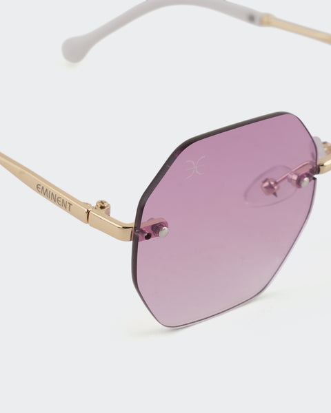 Rimless Octagon Sunglasses