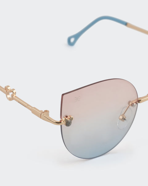 Butterfly Rimless Sunglasses