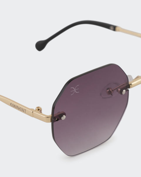 Rimless Octagon Sunglasses