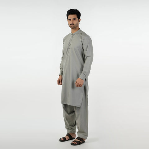 Eminent Men's Trim Fit Shalwar Suit - Ash Grey, Men's Shalwar Kameez, Eminent, Chase Value