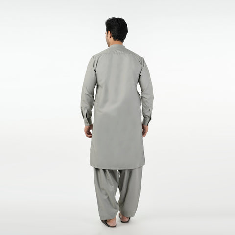 Eminent Men's Trim Fit Shalwar Suit - Ash Grey, Men's Shalwar Kameez, Eminent, Chase Value
