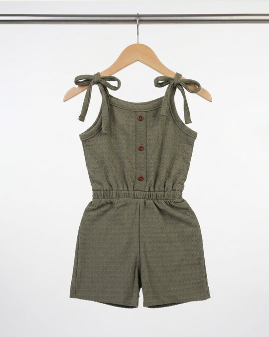 Newborn Girls Textured Romper